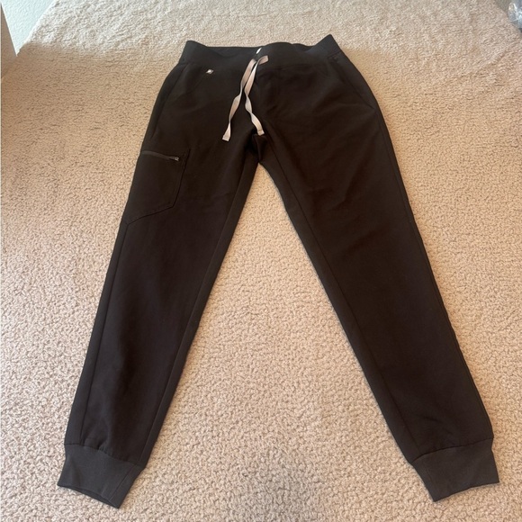 Figs Pants - FIGS Women Scrub Pants S Black Jogger Zamora Drawstring STYLE#: W18SW2005